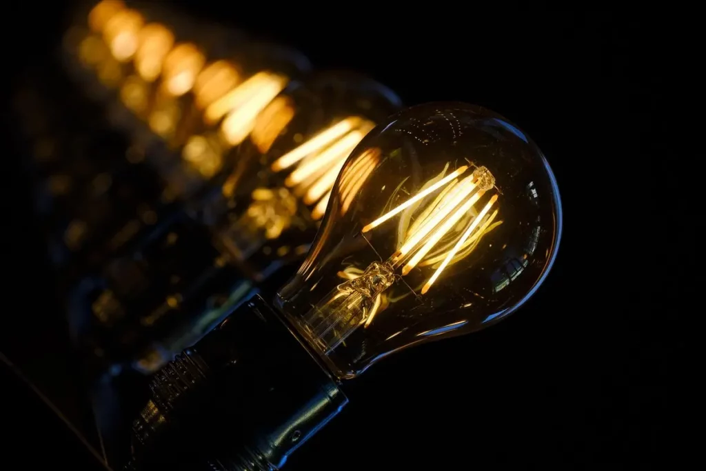 Guirlande d'ampoules guinguette suspendue pour éclairage extérieur avec brasero