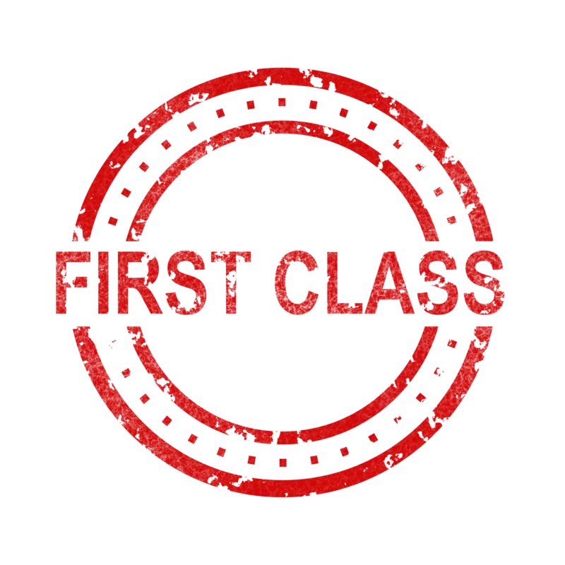 Un timbre qui désigne la première classe.